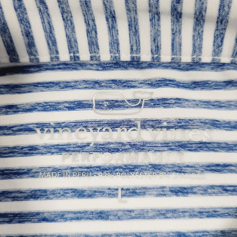 KPMG Womens PGA Shirt Polo Mens Large Blue Golf Vineyard Vines Performance